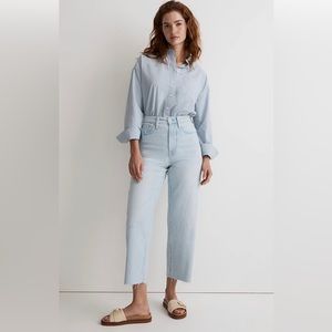 The curvy perfect vintage wide-leg crop jeans